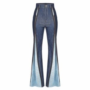 High-Waisted Blue Flare Jeans